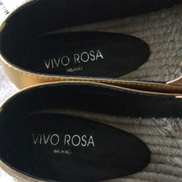 Vivo Rosa leather espadrilles NWOT Made in Italy US7.5 - Picture 8 of 12